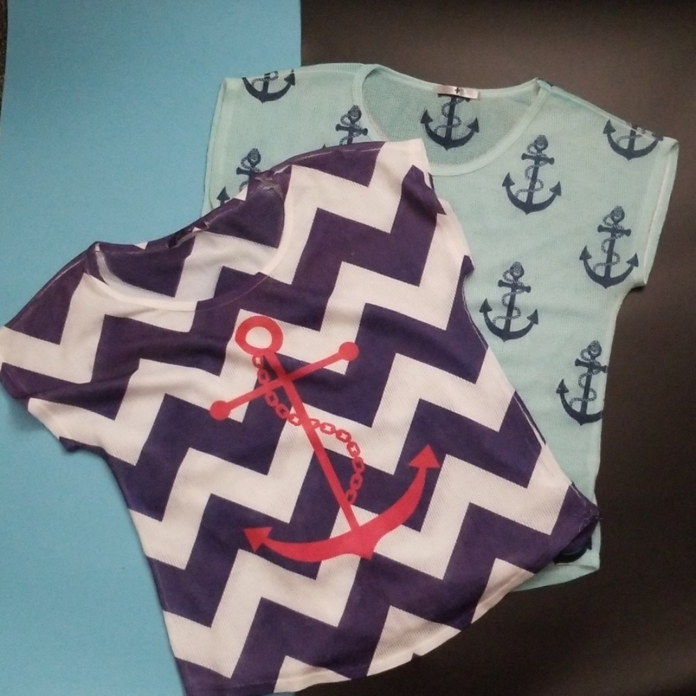 Anchors short sleeve tops XL | Blu planet